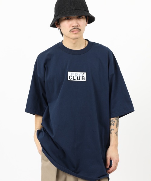 PRO CLUB (プロクラブ)の「PRO CLUB BOX LOGO TEE ボックスロゴワッペン ヘビーウェイト半袖Tシャツ(Tシャツ/カットソー・メンズ・ブラック/ホワイト/ネイビー/カーキ/ヘザーグレー・L/M/S/2XL/XL/3XL)」の14枚目の写真