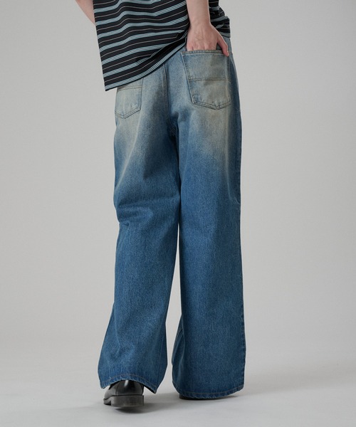 ONCILY(オンシェリー)の「SLIM STRAIGHT DENIM PANTS / スリムストレートデニムパンツ(デニムパンツ・メンズ・ライトブルー/インディゴブルー・SMALL/MEDIUM/LARGE)」の16枚目の写真