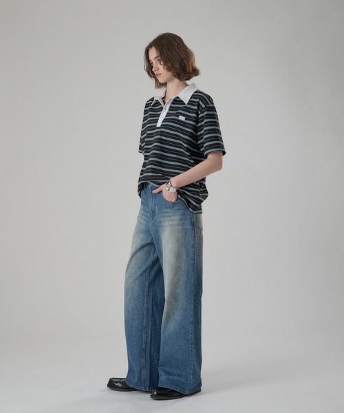ONCILY(オンシェリー)の「SLIM STRAIGHT DENIM PANTS / スリムストレートデニムパンツ(デニムパンツ・メンズ・ライトブルー/インディゴブルー・SMALL/MEDIUM/LARGE)」の20枚目の写真