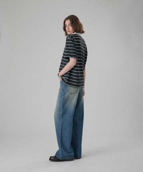 ONCILY(オンシェリー)の「SLIM STRAIGHT DENIM PANTS / スリムストレートデニムパンツ(デニムパンツ・メンズ・ライトブルー/インディゴブルー・SMALL/MEDIUM/LARGE)」の21枚目の写真