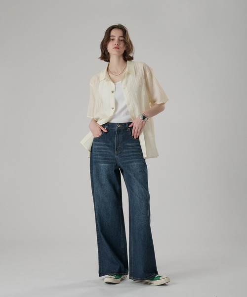 ONCILY(オンシェリー)の「SLIM STRAIGHT DENIM PANTS / スリムストレートデニムパンツ(デニムパンツ・メンズ・ライトブルー/インディゴブルー・SMALL/MEDIUM/LARGE)」の9枚目の写真