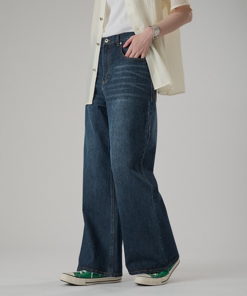 ONCILY(オンシェリー)の「SLIM STRAIGHT DENIM PANTS / スリムストレートデニムパンツ(デニムパンツ・メンズ・ライトブルー/インディゴブルー・SMALL/MEDIUM/LARGE)」の5枚目の写真
