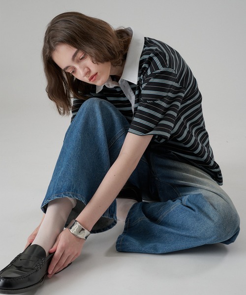 ONCILY(オンシェリー)の「SLIM STRAIGHT DENIM PANTS / スリムストレートデニムパンツ(デニムパンツ・メンズ・ライトブルー/インディゴブルー・SMALL/MEDIUM/LARGE)」の18枚目の写真