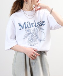 CVC WIDE Crew Neck T-Shirt ステッチ刺繍&レモングラフィックT 半袖