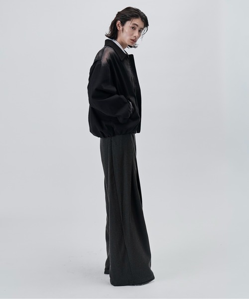 SINSS（シンス）の「Cross tuck wide straight slacks / クロスタックワイドストレートスラックス（スラックス・メンズ・グレー系その他/ブラック系その他・MEDIUM/SMALL/X-SMALL/X-LARGE/LARGE）」の16枚目の写真