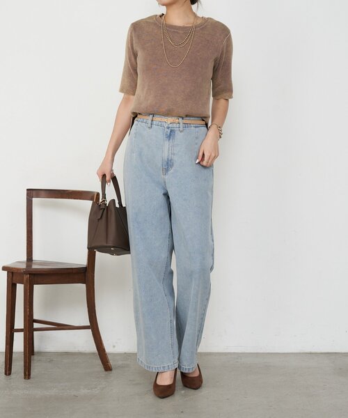 Jena espace merveilleux(ジェナ エスパスメルヴェイユ)の「ケミカルウォッシュニット(ニット/セーター・レディース・ベージュ/ブラック/ブルー・FREE)」の7枚目の写真
