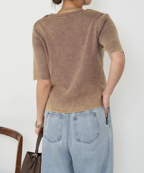 Jena espace merveilleux(ジェナ エスパスメルヴェイユ)の「ケミカルウォッシュニット(ニット/セーター・レディース・ベージュ/ブラック/ブルー・FREE)」の8枚目の写真