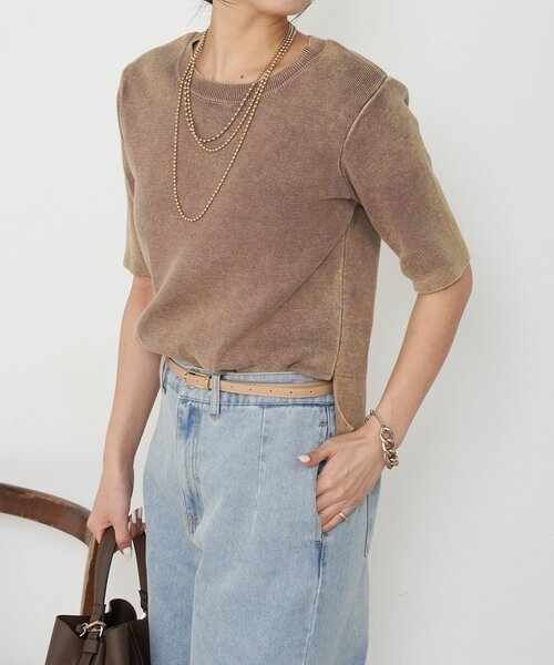 Jena espace merveilleux(ジェナ エスパスメルヴェイユ)の「ケミカルウォッシュニット(ニット/セーター・レディース・ベージュ/ブラック/ブルー・FREE)」の9枚目の写真