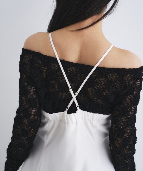 CODE A(コードエー)の「sensual strap cami dress(ワンピース・レディース・ダークグレー/ホワイト・00)」の14枚目の写真