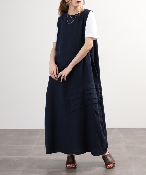 ERMANNO SCERVINO ノースリーブ アシンメトリー ワンピース オープン