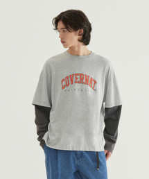 アーチロゴレイヤードロングスリーブメランジグレー