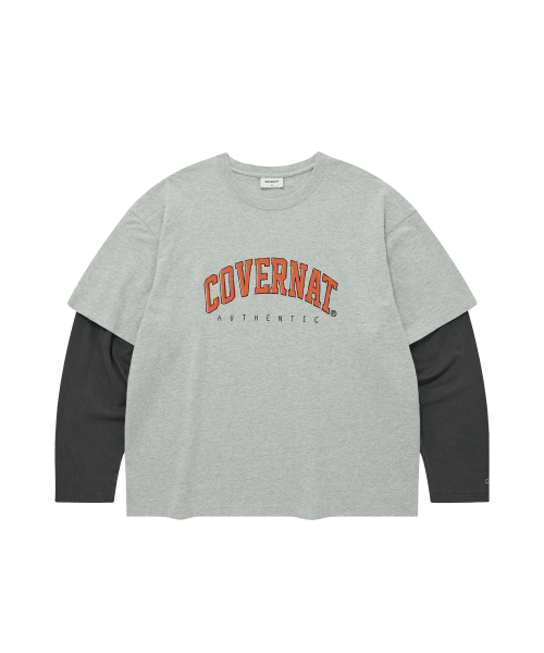 COVERNAT（カバーナット）の「アーチロゴレイヤードロングスリーブメランジグレー（Tシャツ/カットソー・メンズ・その他・SMALL/MEDIUM/LARGE/X-LARGE）」の2枚目の写真