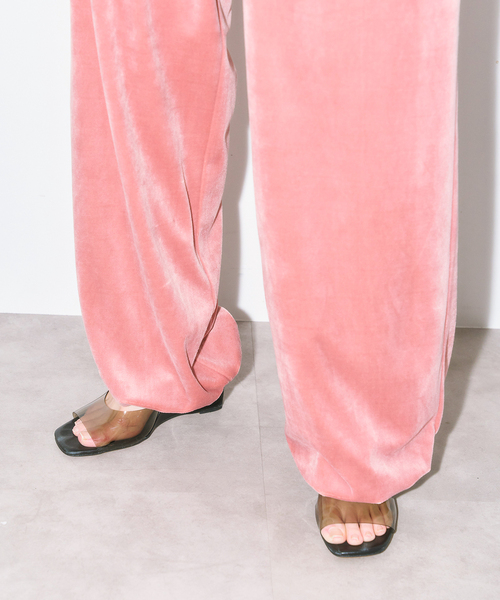CITYSHOP（シティーショップ）の「VELVET EASY パンツ（その他パンツ・レディース・ブラック/グレー/ピンク・36/38）」の6枚目の写真