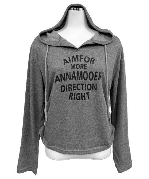 FOLLOWIN(フォロウィン)の「ロゴ ヘンリーネックシャーリングフーディロンT(Tシャツ/カットソー・レディース・ブラック/ホワイト/グレー・FREE)」の21枚目の写真