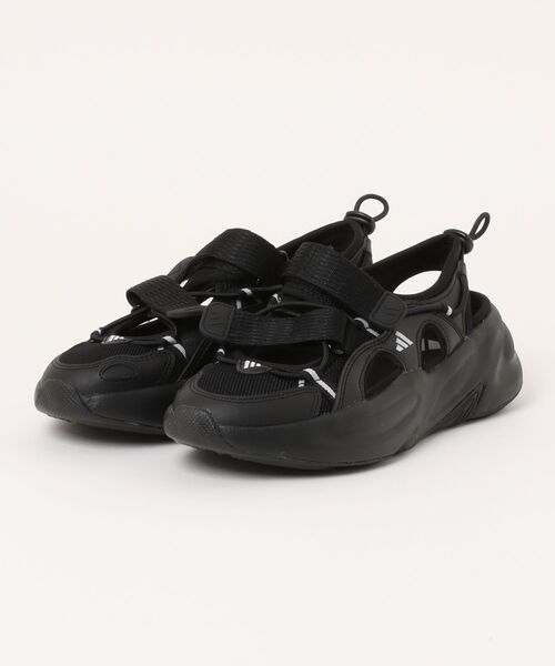 adidas(アディダス)の「【adidas】OZWAVE SANDAL(サンダル・レディース・ブラック×シルバー・22.5cm/23.5cm/24.5cm/25.5cm)」の1枚目の写真