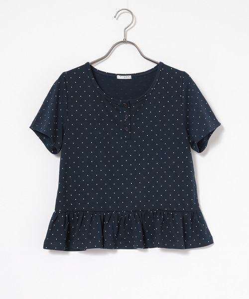 Honeys(ハニーズ)の「裾フリルヘンリートップス(Tシャツ/カットソー・レディース・ホワイト系その他/グレー系その他/ピンク系その他/ネイビー系・L/M/S)」の16枚目の写真