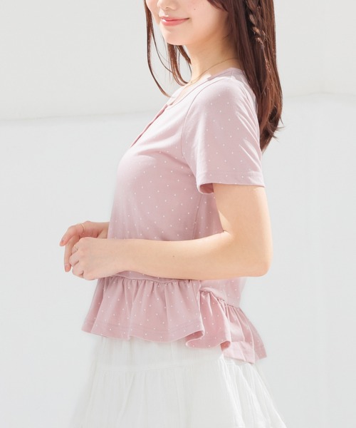 Honeys(ハニーズ)の「裾フリルヘンリートップス(Tシャツ/カットソー・レディース・ホワイト系その他/グレー系その他/ピンク系その他/ネイビー系・L/M/S)」の22枚目の写真
