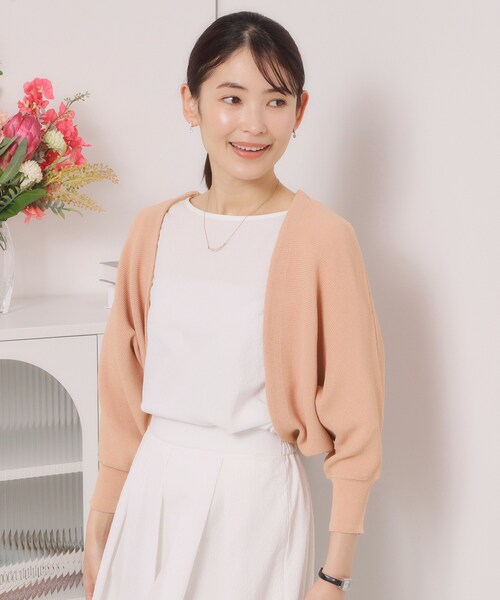 ITS'DEMO（イッツデモ）の「【UVケア／毛玉防止／手洗い可】ニットボレロ（カーディガン/ボレロ・レディース・ネイビー/オフホワイト/ブラック/サンドベージュ・00）」の3枚目の写真