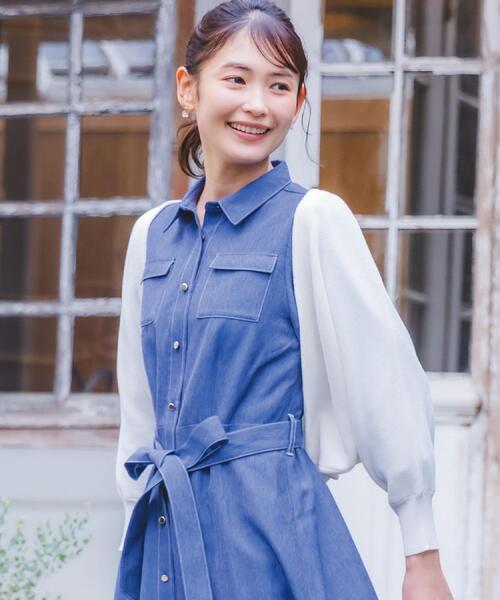 ITS'DEMO（イッツデモ）の「【UVケア／毛玉防止／手洗い可】ニットボレロ（カーディガン/ボレロ・レディース・ネイビー/オフホワイト/ブラック/サンドベージュ・00）」の18枚目の写真