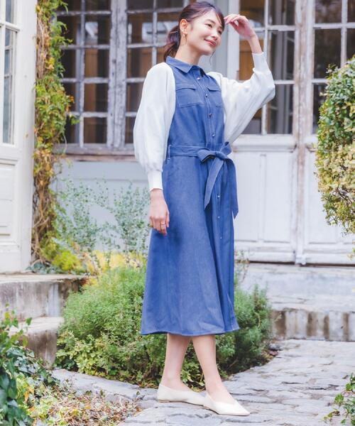 ITS'DEMO（イッツデモ）の「【UVケア／毛玉防止／手洗い可】ニットボレロ（カーディガン/ボレロ・レディース・ネイビー/オフホワイト/ブラック/サンドベージュ・00）」の19枚目の写真