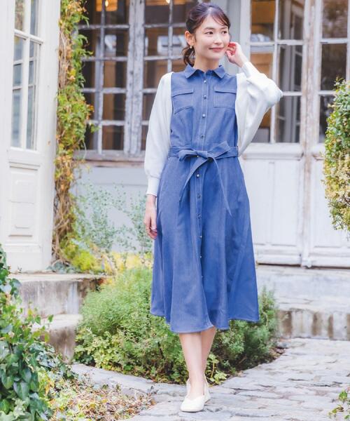 ITS'DEMO（イッツデモ）の「【UVケア／毛玉防止／手洗い可】ニットボレロ（カーディガン/ボレロ・レディース・ネイビー/オフホワイト/ブラック/サンドベージュ・00）」の20枚目の写真