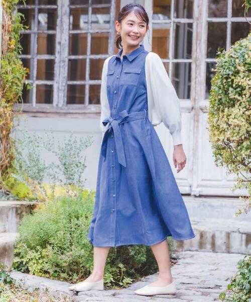 ITS'DEMO（イッツデモ）の「【UVケア／毛玉防止／手洗い可】ニットボレロ（カーディガン/ボレロ・レディース・ネイビー/オフホワイト/ブラック/サンドベージュ・00）」の21枚目の写真