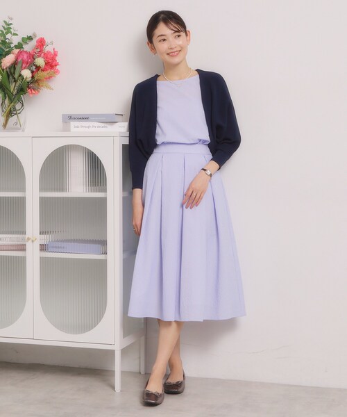 ITS'DEMO（イッツデモ）の「【UVケア／毛玉防止／手洗い可】ニットボレロ（カーディガン/ボレロ・レディース・ネイビー/オフホワイト/ブラック/サンドベージュ・00）」の7枚目の写真