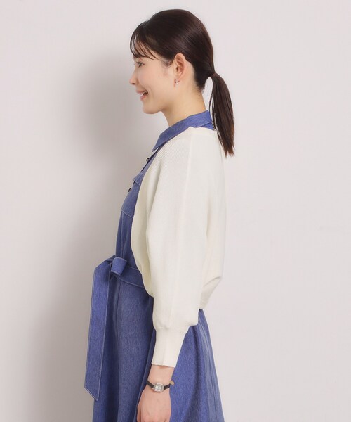 ITS'DEMO（イッツデモ）の「【UVケア／毛玉防止／手洗い可】ニットボレロ（カーディガン/ボレロ・レディース・ネイビー/オフホワイト/ブラック/サンドベージュ・00）」の11枚目の写真