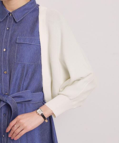 ITS'DEMO（イッツデモ）の「【UVケア／毛玉防止／手洗い可】ニットボレロ（カーディガン/ボレロ・レディース・ネイビー/オフホワイト/ブラック/サンドベージュ・00）」の14枚目の写真