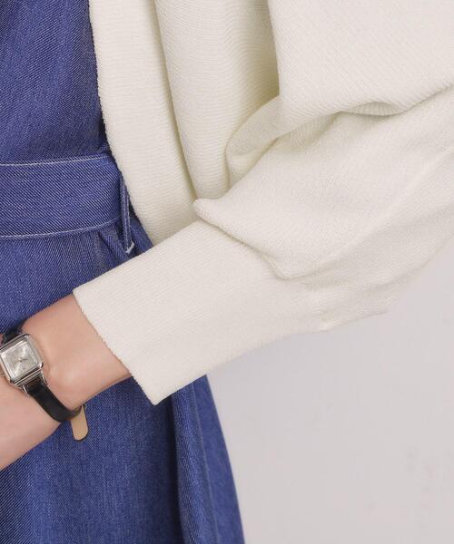 ITS'DEMO（イッツデモ）の「【UVケア／毛玉防止／手洗い可】ニットボレロ（カーディガン/ボレロ・レディース・ネイビー/オフホワイト/ブラック/サンドベージュ・00）」の15枚目の写真