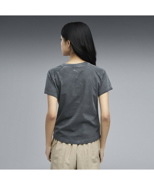 PUMA（プーマ）の「PUMA プーマ ウィメンズ ムーズイン ネイチャー ウォッシュ 半袖 Tシャツ（Tシャツ/カットソー・レディース・ベビーピンク/ブラック×レッド・SMALL/MEDIUM/LARGE/X-LARGE）」の3枚目の写真