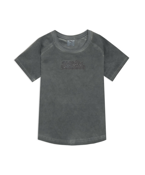 PUMA（プーマ）の「PUMA プーマ ウィメンズ ムーズイン ネイチャー ウォッシュ 半袖 Tシャツ（Tシャツ/カットソー・レディース・ベビーピンク/ブラック×レッド・SMALL/MEDIUM/LARGE/X-LARGE）」の5枚目の写真