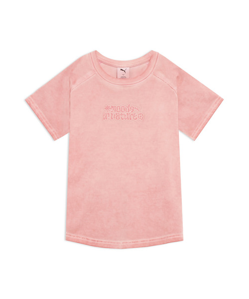 PUMA（プーマ）の「PUMA プーマ ウィメンズ ムーズイン ネイチャー ウォッシュ 半袖 Tシャツ（Tシャツ/カットソー・レディース・ベビーピンク/ブラック×レッド・SMALL/MEDIUM/LARGE/X-LARGE）」の14枚目の写真