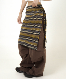 S'EST（エスイーエスティー）の「Ethnic Long Wrap Skirt Brown（スカート）」