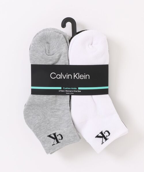 Calvin Klein(カルバン・クライン)の「Calvin Klein レディースソックス 靴下 6足組(ソックス/靴下・レディース・グレー/ブラック×グレー・FREE)」の2枚目の写真