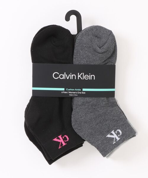 Calvin Klein(カルバン・クライン)の「Calvin Klein レディースソックス 靴下 6足組(ソックス/靴下・レディース・グレー/ブラック×グレー・FREE)」の1枚目の写真