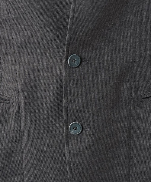 MAISON SPECIAL(メゾンスペシャル)の「《UNISEX》Linen Mix Slab Standout Lapel Prime-Over Cropped-sleeve Shirt Jacket/リネンミックススラブスタンドアウトラペルプライムオーバークロップドスリーブシャツジャケット【MAISON SPECIAL/メゾンスペシャル】■セットアップ対応■(シャツ/ブラウス・メンズ・ブラック/チャコールグレー/グレイッシュベージュ・2/1/0)」の22枚目の写真