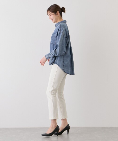 Jayro（ジャイロ）の「パウダーシルクデニムブラウス（シャツ/ブラウス・レディース・サックスブルー/ブラック系その他/グレー/ホワイト系その他/ブルー系その他2・FREE）」の11枚目の写真