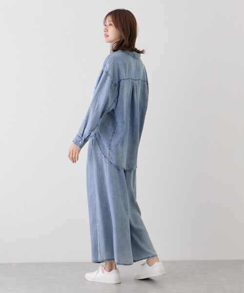 Jayro（ジャイロ）の「パウダーシルクデニムブラウス（シャツ/ブラウス・レディース・サックスブルー/ブラック系その他/グレー/ホワイト系その他/ブルー系その他2・FREE）」の18枚目の写真