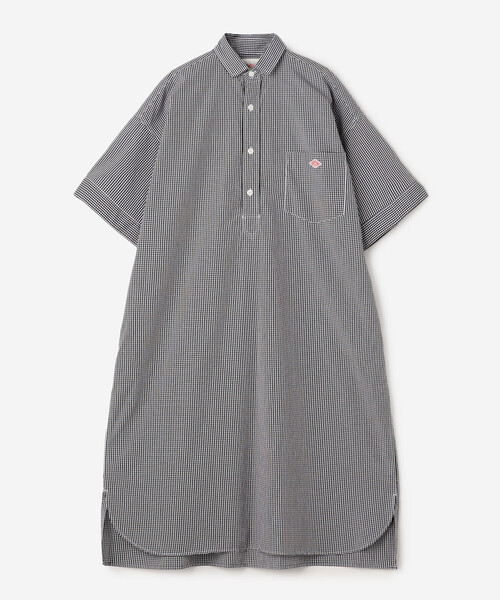 DANTON | コットンポプリン 半袖シャツワンピース PLAID WOMEN（シャツ