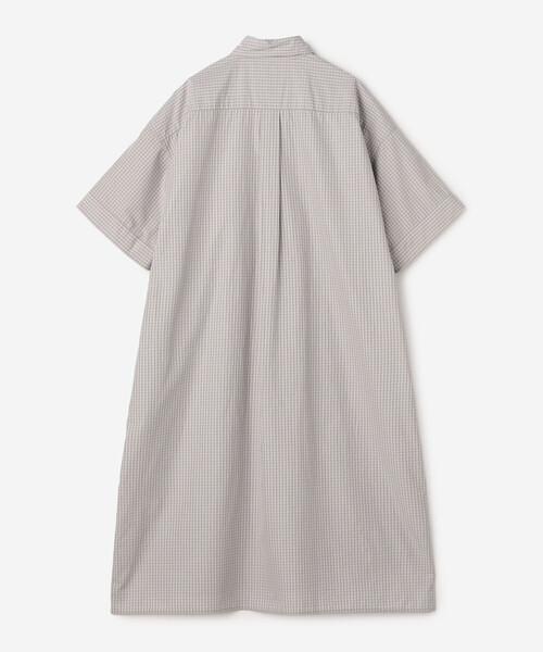 DANTON(ダントン)の「DANTON | コットンポプリン 半袖シャツワンピース PLAID WOMEN(シャツワンピース・レディース・ブラウン系その他/グレー系その他/ブラック系その他・36)」の6枚目の写真