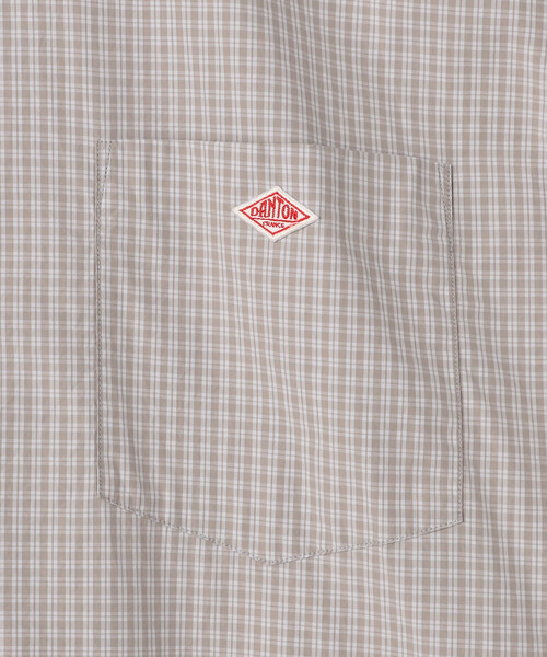 DANTON(ダントン)の「DANTON | コットンポプリン 半袖シャツワンピース PLAID WOMEN(シャツワンピース・レディース・ブラウン系その他/グレー系その他/ブラック系その他・36)」の12枚目の写真