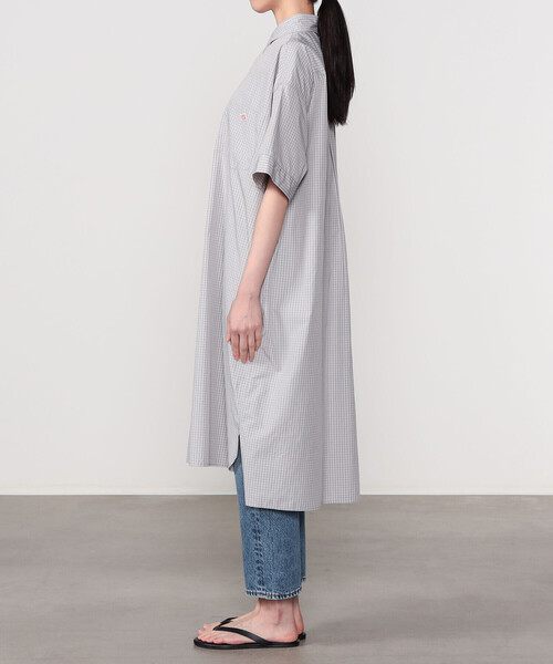 DANTON(ダントン)の「DANTON | コットンポプリン 半袖シャツワンピース PLAID WOMEN(シャツワンピース・レディース・ブラウン系その他/グレー系その他/ブラック系その他・36)」の17枚目の写真