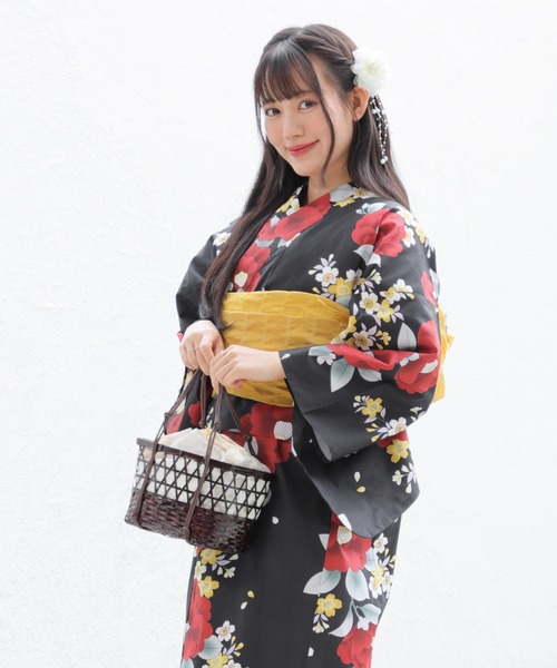 Honeys(ハニーズ)の「浴衣カゴ(和装小物・レディース・アイボリー/アイボリー系1/レッド・FREE)」の5枚目の写真