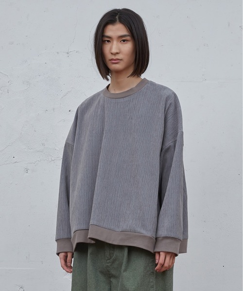 Dulcamara（ドゥルカマラ）の「バークコーデュロイワイドPO（スウェット・メンズ・パープル/グレー・1/0）」の2枚目の写真