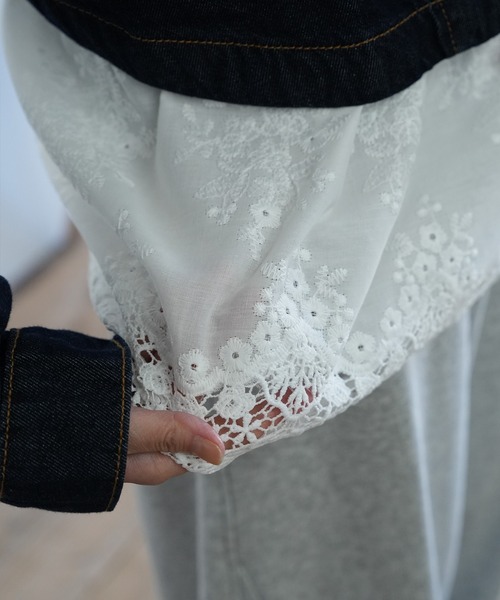 Kotoe(コトエ)の「フラワー刺繍レーススカート(スカート・レディース・ホワイト・FREE)」の11枚目の写真