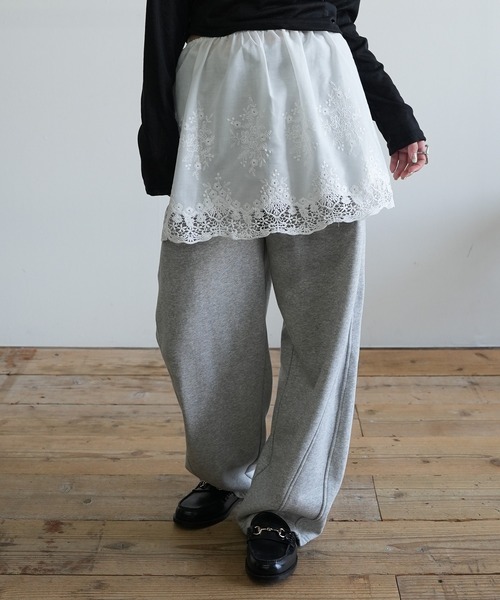 Kotoe(コトエ)の「フラワー刺繍レーススカート(スカート・レディース・ホワイト・FREE)」の5枚目の写真
