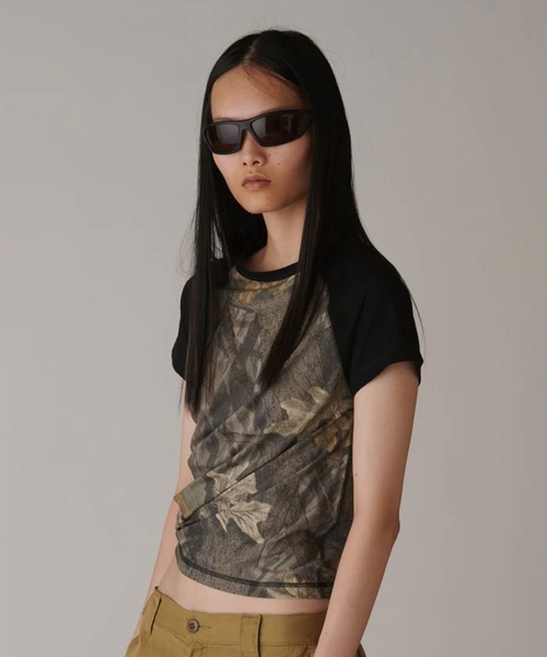 INSCRIRE(アンスクリア)の「Cotton Silk Raglan Short Sleeve(Tシャツ/カットソー・レディース・マルチ・MEDIUM)」の2枚目の写真