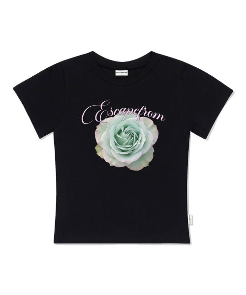 ESCAPEFROM(エスケープフロム)の「ミントリアルローズプリントスリムフィット半袖Tシャツブラック(Tシャツ/カットソー・レディース・その他・MEDIUM/LARGE)」の3枚目の写真