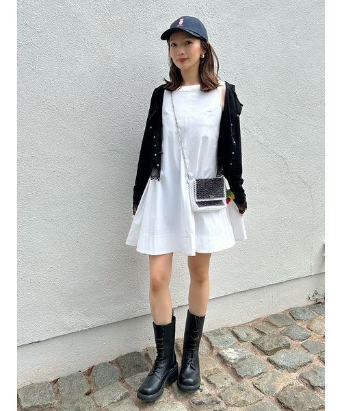 LILY BROWN（リリーブラウン）の「【UVカット/接触冷感】レースフーディトップス（Tシャツ/カットソー・レディース・ブラック/グレイッシュベージュ/ホワイト・F）」の18枚目の写真